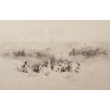 Sidney Tushingham (1884-1968) British. "A Picnic, Hampstead Heath", Etching, Signed in Pencil, 7.