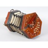 A LACHENAL & CO MAHOGANY SQUEEZE BOX, No. 133847.