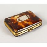 A SMALL VICTORIAN TORTOISESHELL PURSE.