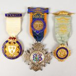 A BAG OF MASONS MEDALS.