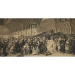 After William Powell Frith (1819-1909) British. "Paddington Station", Engraved by Francis Hall (19th