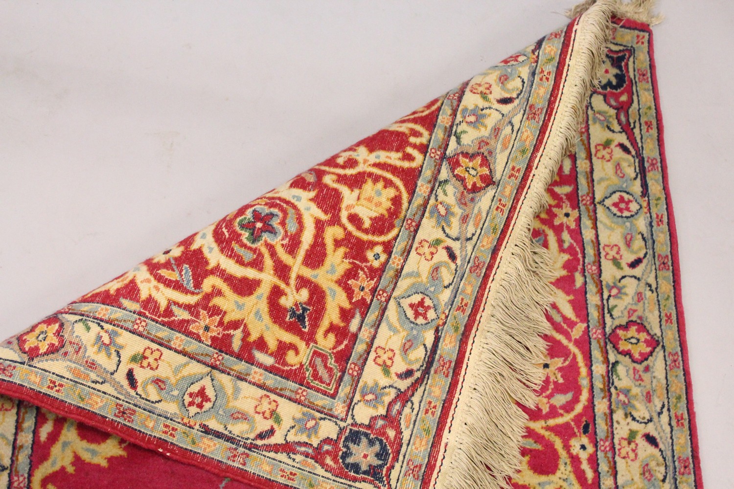 A PERSIAN RUNNER RUG, with central ground, on a rose ground. 6ft 5ins x 3ft. - Image 5 of 6