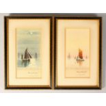 STANLEY BOUCHARD, a pair of watercolours with boats. Signed and Inscribed 'facsimile of a similar