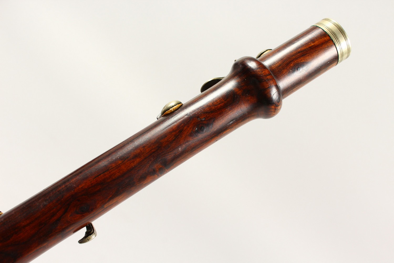 A ROSEWOOD MUSICAL INSTRUMENT. 15.5ins long. - Image 4 of 9
