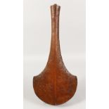 A SAMOAN FA'ALAUTALIGA CLUB, of paddle form with incised decoration. 20ins long.