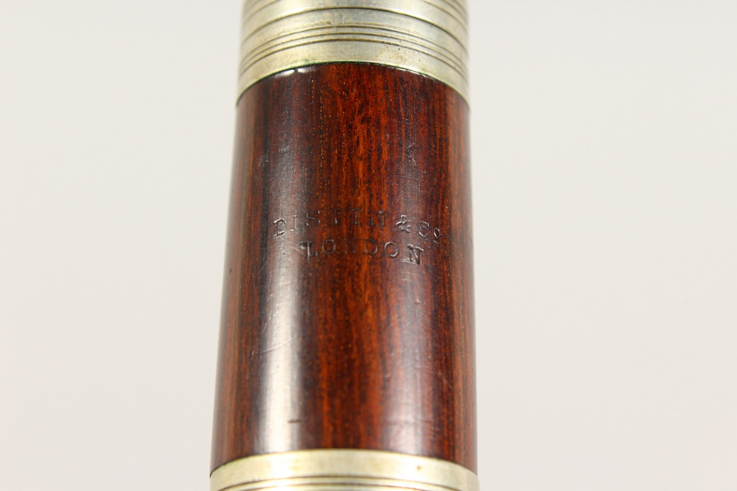 A ROSEWOOD MUSICAL INSTRUMENT. 15.5ins long. - Image 9 of 9