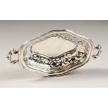 A SMALL PIERCED TWIN-HANDLE BASKET. Birmingham 1906. 7ins long.