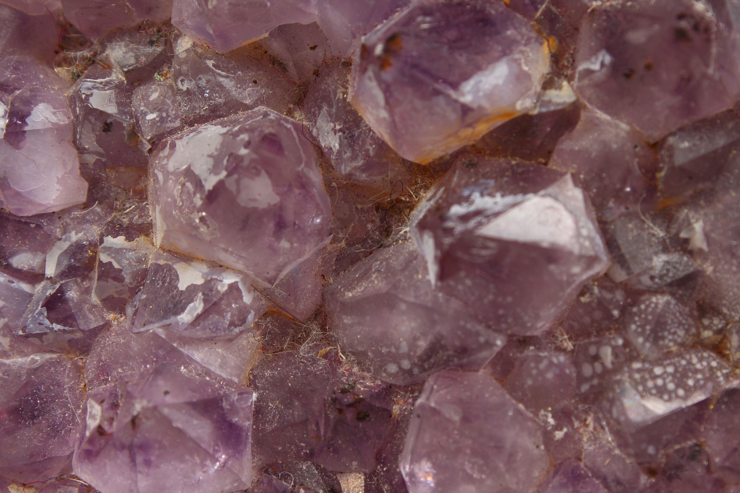 TWO AMETHYST CRYSTAL FRAGMENTS. 9ins wide and smaller. - Image 3 of 4