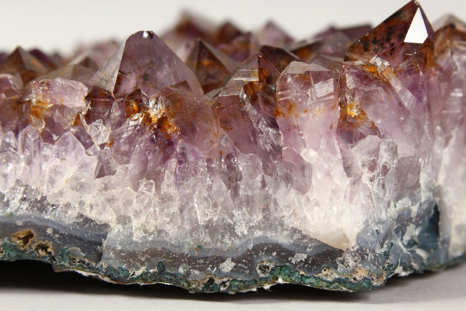 TWO AMETHYST CRYSTAL FRAGMENTS. 9ins wide and smaller. - Image 4 of 4