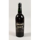 CROFT VINTAGE PORT, 1963, One Bottle.