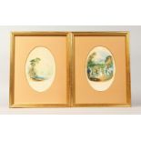 A PAIR OF BAXTER OVALS, "Vineyard, near Mount Bernard" and "Isola Bella, Lago Maggiore, Italy".