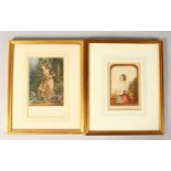 A PAIR OF BAXTER COLOUR PRINTS, "Summer Time" and "Young Lady".