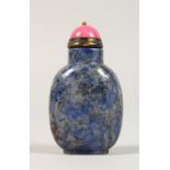 A GOOD LAPIS SNUFF BOTTLE. 2.5ins long.