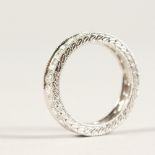 AN 18CT WHITE GOLD DIAMOND FULL ETERNITY RING of 1.2cts.