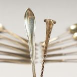 TWO SETS OF SIX TEASPOONS.