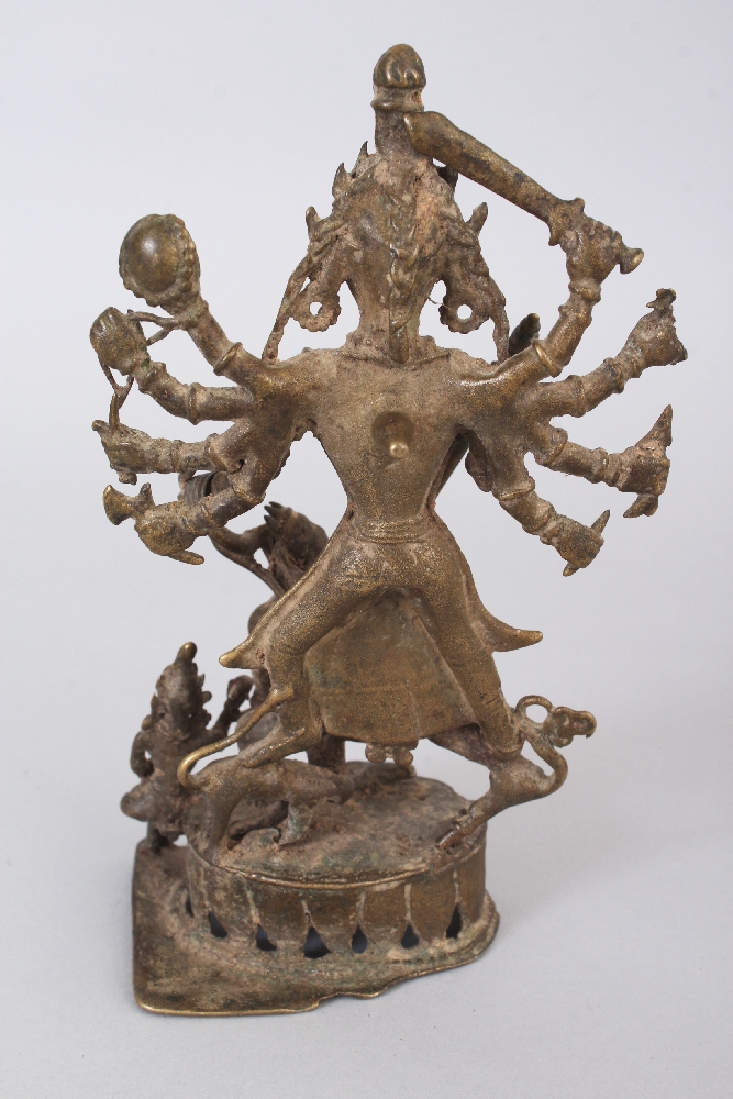 A Bronze Figure of Durga Slaying the Buffalo Demon (Mahisasuramardini), Bengal or Orissa, Eastern - Image 3 of 6