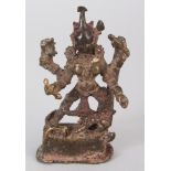 A Small Bronze Figure of Durga Slaying the Buffalo Demon (Mahisasuramardini), probably Orissa,