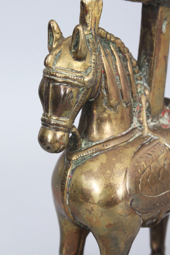 A Temple Lampstand, Northern India, 19th century, in the form of a horse, on rectangular base, the - Image 5 of 6
