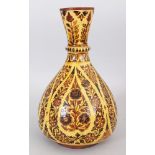 A Sind Slip Painted Terracotta Vase, India (now Pakistan), 19th century, of bulb-shaped form, with