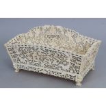 A GOOD 19TH CENTURY CHINESE CANTON IVORY SECTIONAL LETTER BASKET, weighing approx. 315gm, the