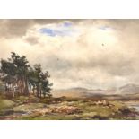 Wycliffe Egginton (1875-1951) British. "Stormy Weather Kinloch Eve (Loch Maree & Beinn Airigh