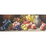 Giovanni Barbaro (1864-1915) Italian. Still Life with Fruit in a Jug, Watercolour, Signed, 11" x