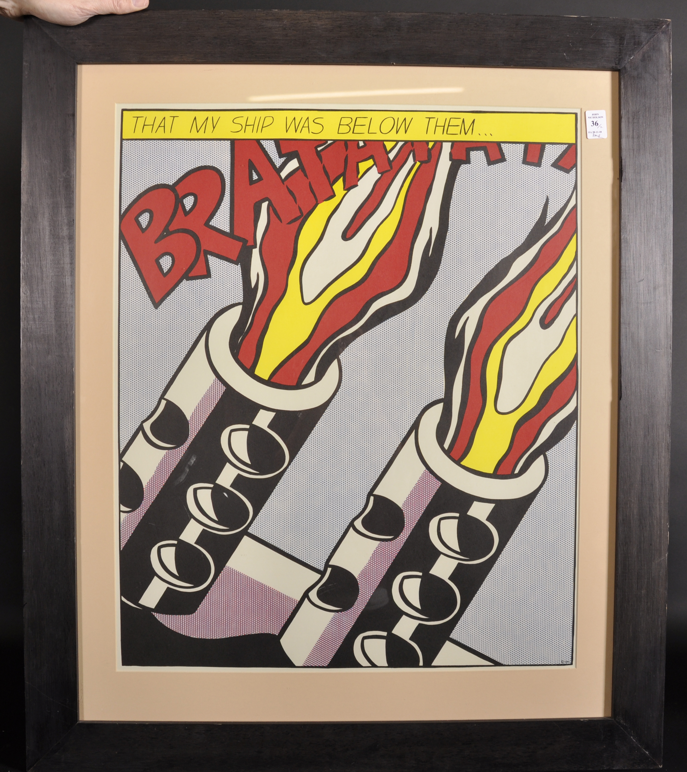 Roy Lichtenstein (1923-1997) American. "That My Ship was Below Them", Print, 24" x 19.75", and the - Image 2 of 4