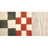 Sean Scully (1945- ) Irish. "Raval 4 (1996)", Etching in Colours, Signed, Inscribed, Dated '96 and
