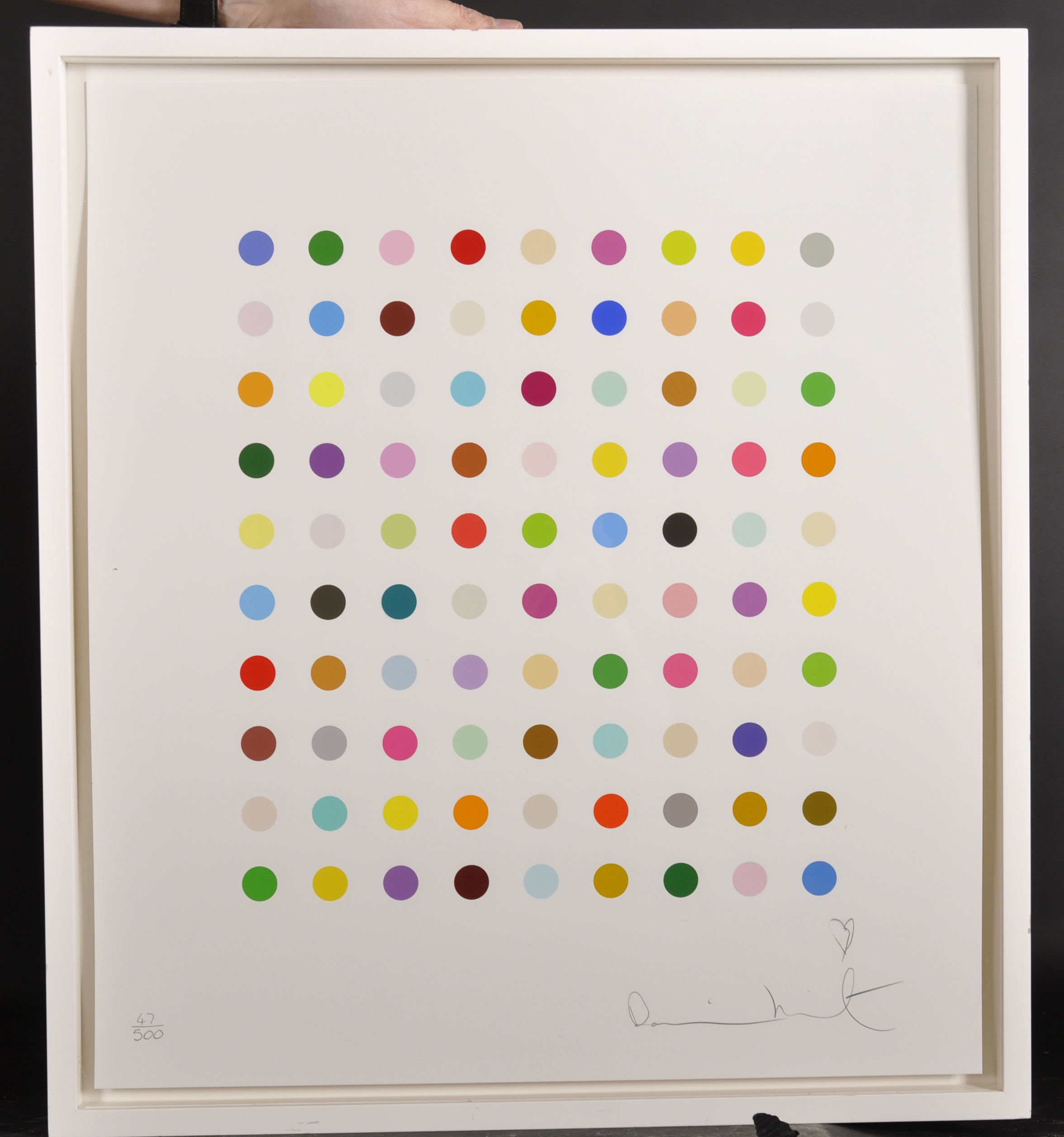 Damien Hirst (1965- ) British. "Spot", with Ninety Colour Spots on a White background, Limited - Image 2 of 6