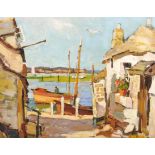 Gilbert Gee (20th Century) British. "River Camel, Cornwall", Oil on Board, Signed, and Inscribed