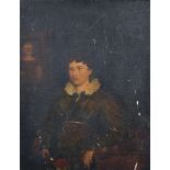 19th Century English School. Portrait of a Lady, possibly one of the Bronte Sisters, seated in an