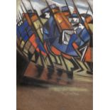 Christopher Richard Wynne Nevinson (1889-1946) British. Study for "Returning to the Trenches" (circa