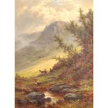 Henry Hillier Parker (1858-1930) British. "Looking Towards Glencoe, from Rannoch Moor", Oil on