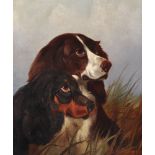 Colin Graeme Roe (1858-1910) British. A Study of Two Spaniels, Oil on Canvas, Signed (Colin