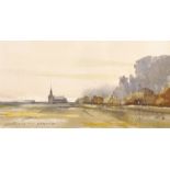 Anthony Pearce (20-21st Century) British. "Church Near Reigate", Watercolour, Signed, and