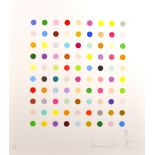 Damien Hirst (1965- ) British. "Spot", with Ninety Colour Spots on a White background, Limited