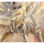 Sergio Tosoratti (20th Century) Argentinian. "Toro Y Cisne", A Bull and Swan, Oil on Canvas, Signed,