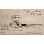 William Lionel Wyllie (1851-1931) British. "Royal Corinthian Yacht Club", Printed Invitation for the