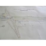 [RAILWAYS] BR Southern region, HASSOCKS, large linen-backed hand-col'd plan, surveyed by Morris