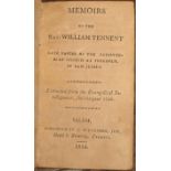 [AMERICAN PRINTING] Memoirs of the Rev. William Tennent..., 16mo, roan-backed boards, inscribed "for