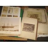 INDIA etc./ PHOTOGRAPHS: green cloth portfolio of assorted 19th century albumen photos.