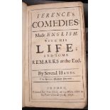 TERENCE'S Comedies: Made English, 8vo, title, pp.xxii, 1f., pp.359 (1), old calf (worn, covers