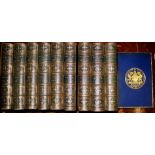 [BINDINGS] GROTE, History of Greece, 10 vols, 8vo, full blue morocco gilt by J. Low (of London,