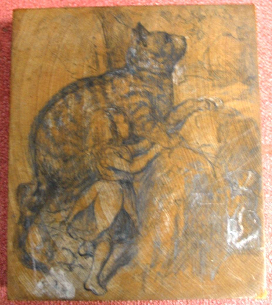 TENNIEL (John) style of: 3 woodblocks with pencil (charcoal & white) scenes drawn directly onto - Image 2 of 3