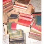 misc. mainly leatherbound 19th & 20th c. illustrated, incl. leather bindings (2 boxes).