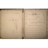 [SCHOOL EXERCISE BOOK etc.] The exercise book of Miss Frances Hobbins, 1769, printed borders and
