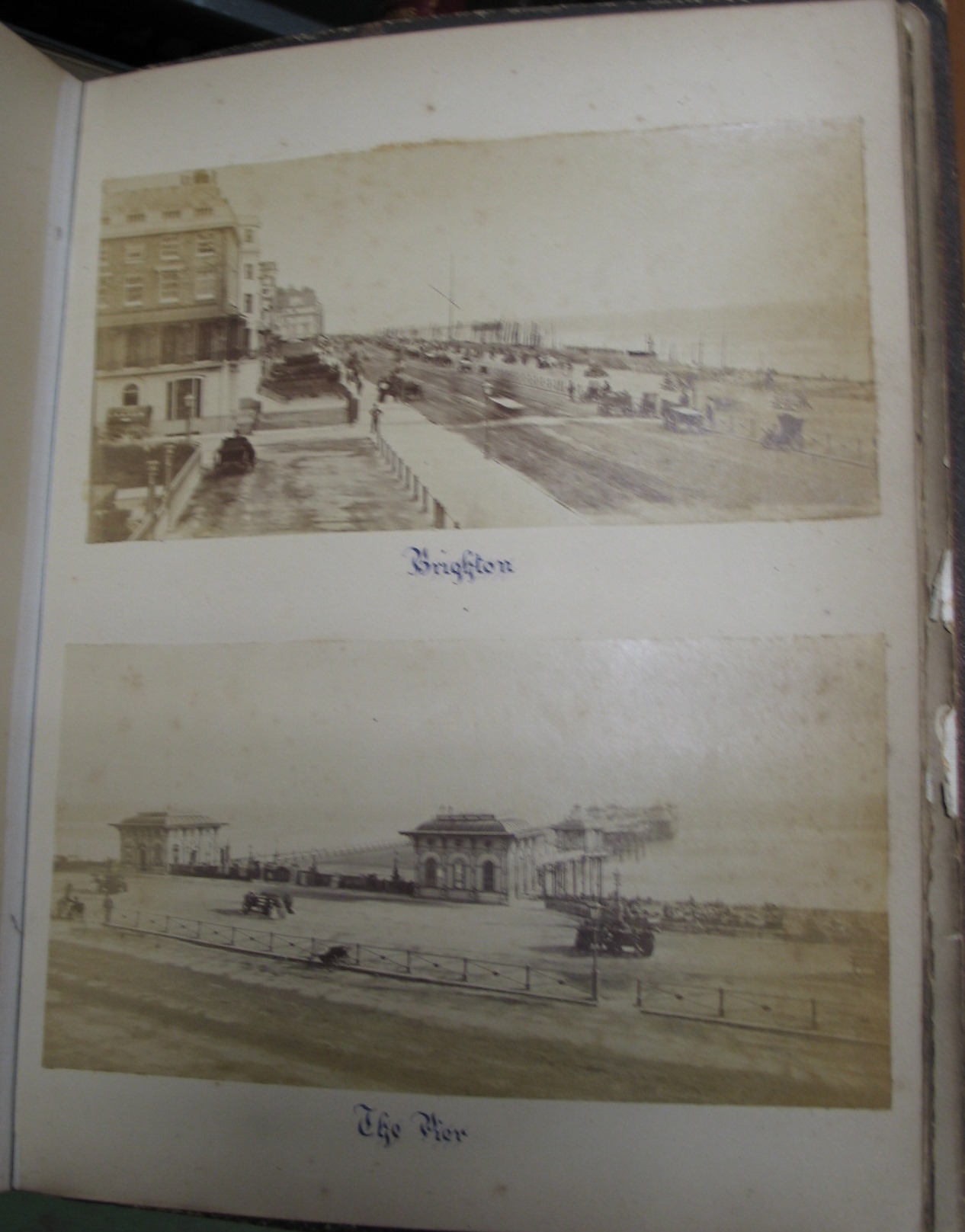 [PHOTOGRAPH] 19th c. 4to album with mounted photos, Europe & UK.