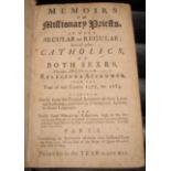 [CHALLONER (R.)] Memoirs of Missionary Priests, as well Secular as Regular, 8vo, pp. [28], 450,