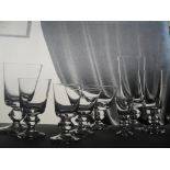 PHOTOGRAPHY: group of 15 large silver print photographs of (Scandinavian?) designer glass, circa
