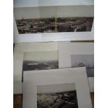 PHOTOGRAPHY: two-part panorama of Stockholm, Sweden, albumen., and 3 mounted photos of Cadiz,